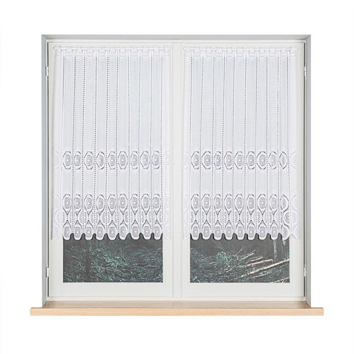 Firanka żakardowa, wysokość 110cm, kolor 001 biały