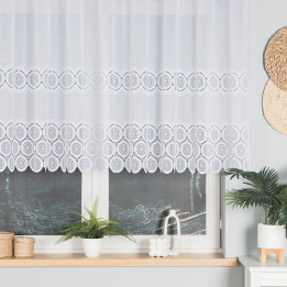 Firanka żakardowa, wysokość 120cm, kolor 001 biały