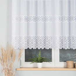 Firanka żakardowa, wysokość 130cm, kolor 001 biały