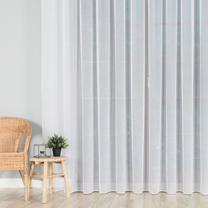 Firanka fantazyjna z ołowianką, wysokość 320cm, kolor 001 biały