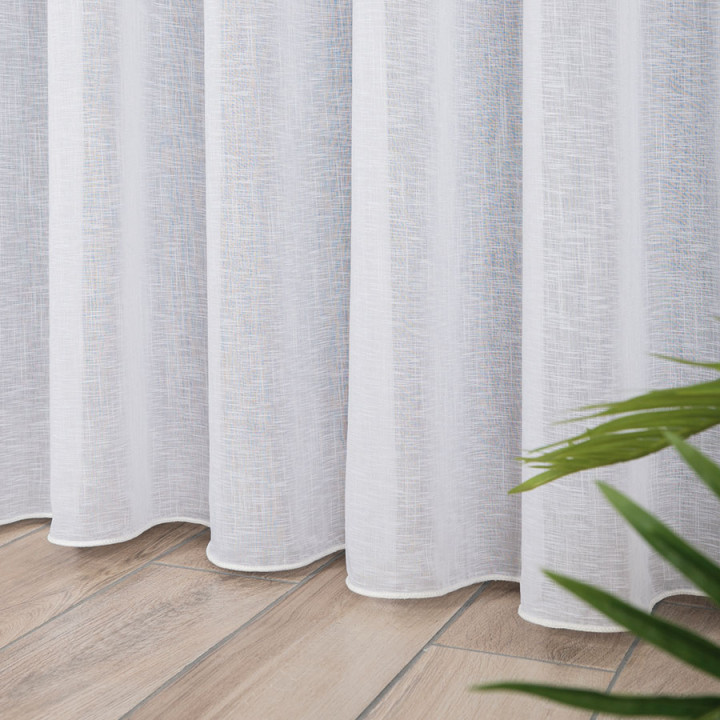 Firanka fantazyjna z ołowianką, wysokość 300cm, kolor 001 biały