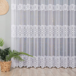 Firanka żakardowa, wysokość 250cm, kolor 001 biały