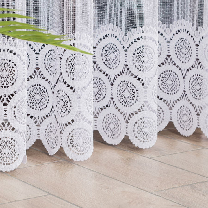 Firanka żakardowa, wysokość 250cm, kolor 001 biały
