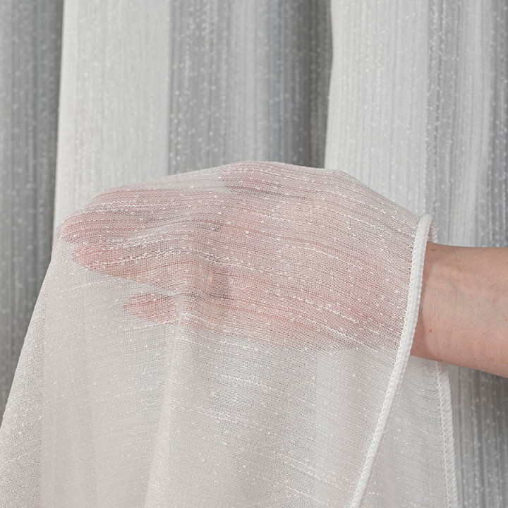 AMIRA Firanka fantazyjna z ołowianką, wysokość 350cm, kolor 002 ecru
