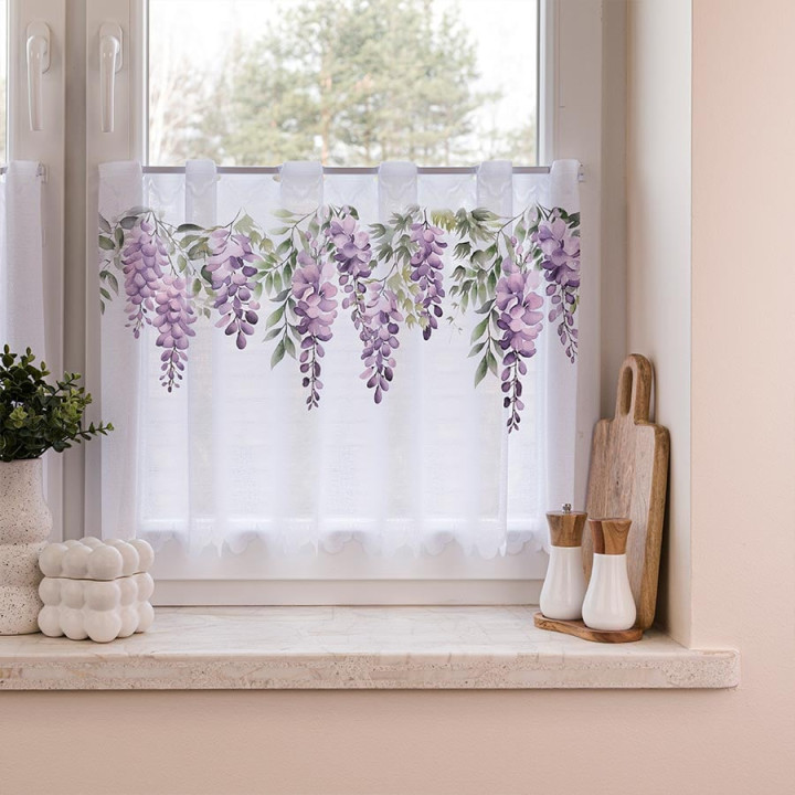 WISTERIA Zazdrostka żakardowa 361910, wysokość 50cm, kolor 001