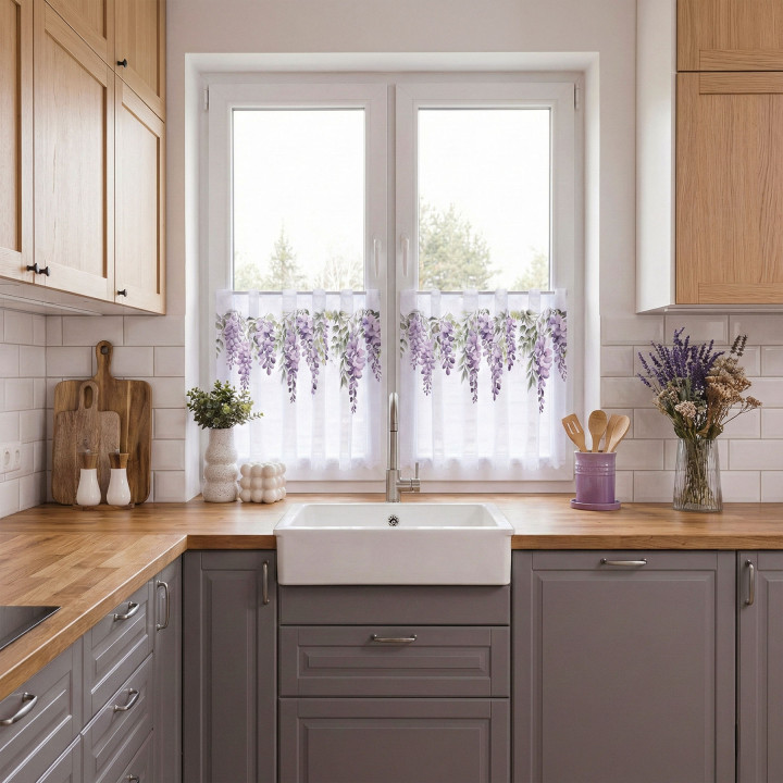 WISTERIA Zazdrostka żakardowa 361910, wysokość 50cm, kolor 001