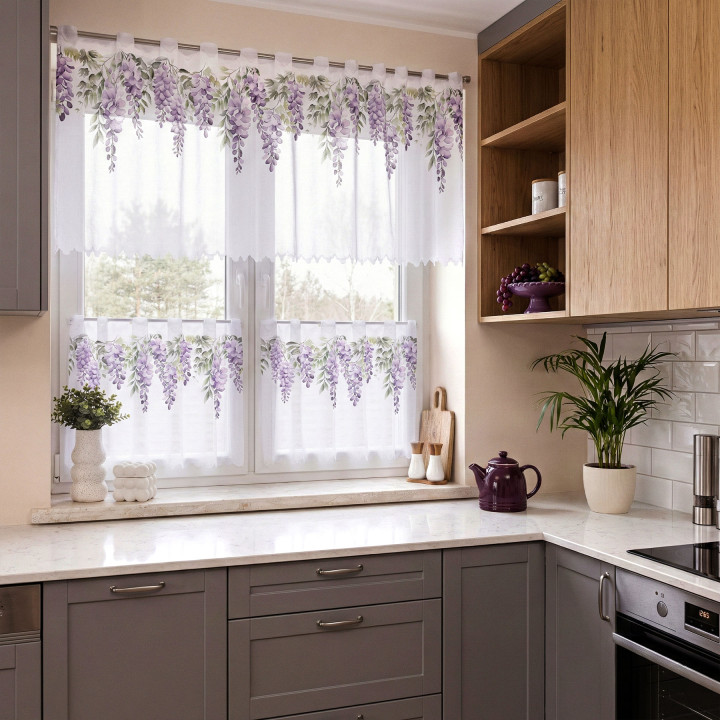 WISTERIA Zazdrostka żakardowa 361910, wysokość 50cm, kolor 001