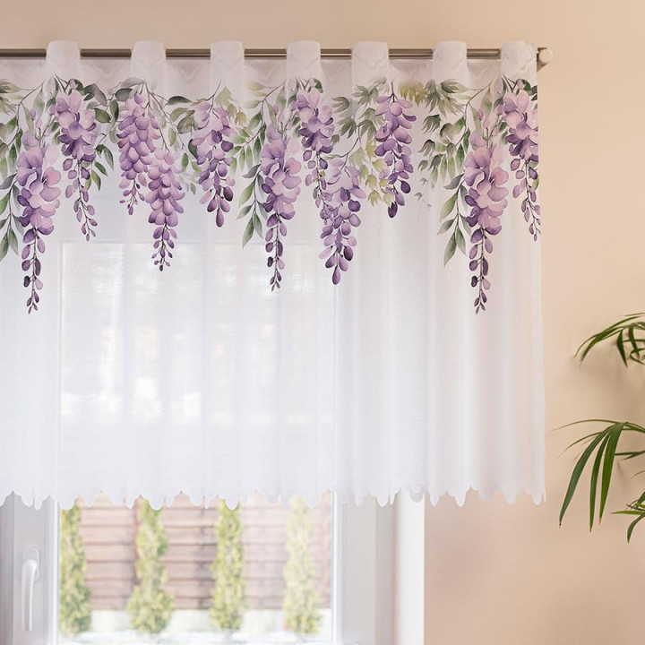 WISTERIA Zazdrostka żakardowa 361910, wysokość 70cm, kolor 001