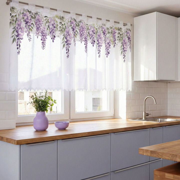 WISTERIA Zazdrostka żakardowa 361910, wysokość 70cm, kolor 001