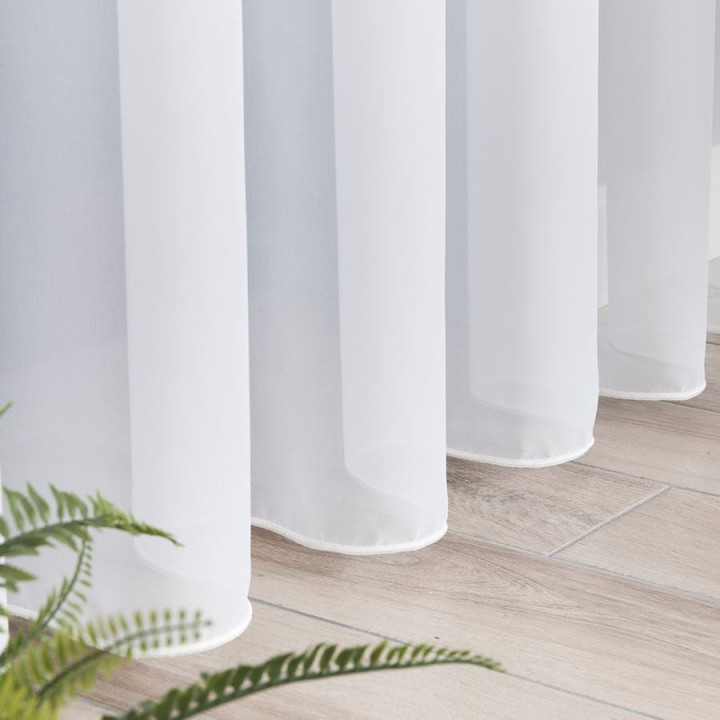 Firanka fantazyjna z ołowianką, wysokość 300cm, kolor 001 biały