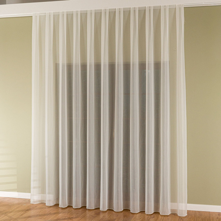 Firanka fantazyjna z ołowianką, wysokość 300cm, kolor 010 off white