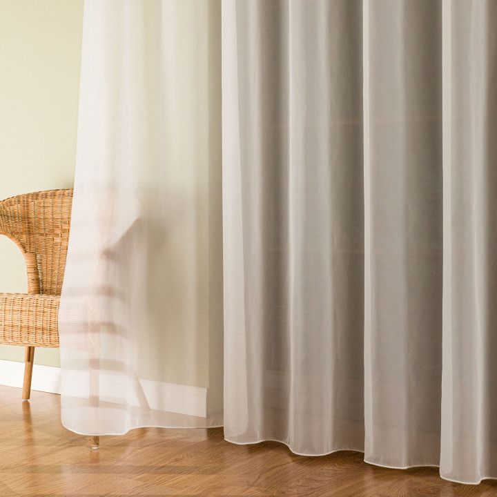 Firanka fantazyjna z ołowianką, wysokość 300cm, kolor 010 off white