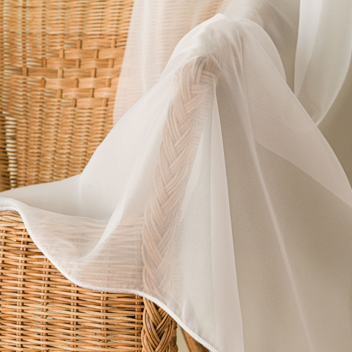 Firanka fantazyjna z ołowianką, wysokość 320cm, kolor 010 off white