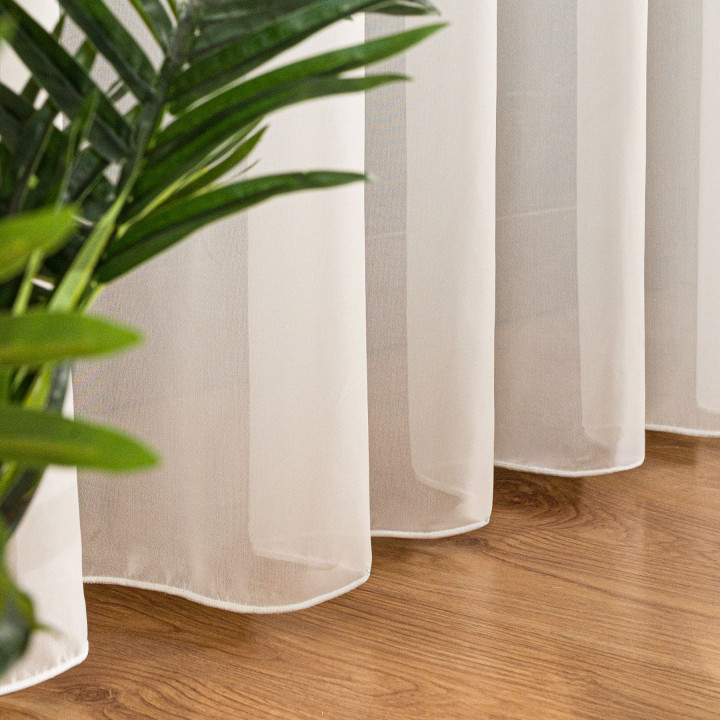Firanka fantazyjna z ołowianką, wysokość 320cm, kolor 010 off white