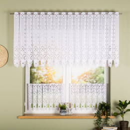 Zazdrostka żakardowa panelowa, wysokość 90cm, kolor 001 biały
