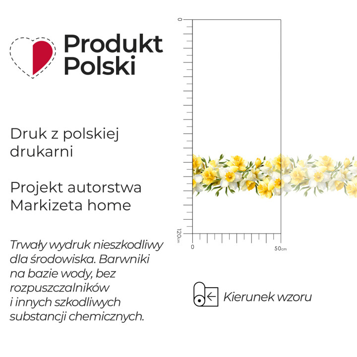 ŻONKILE Firanka żakardowa 023456, wysokość 120cm, kolor 008 żółty (do wyczerpania zapasu)