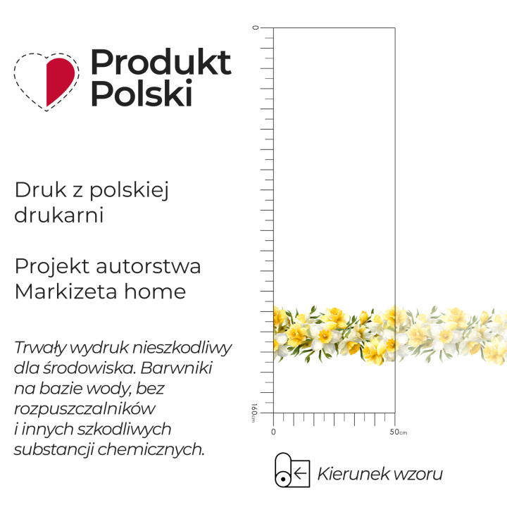 ŻONKILE Firanka żakardowa 023456, wysokość 160cm, kolor 008 żółty (do wyczerpania zapasu)