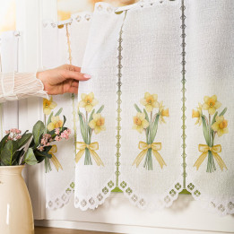 ŻONKIL Zazdrostka żakardowa 626119, wysokość 70cm, kolor 008 żółty (do wyczerpania zapasu)