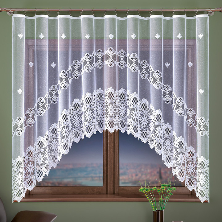 Firanka gotowa żakardowa 019001 - 170x300 cm - biała