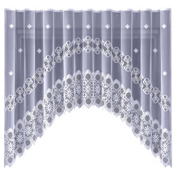 Firanka gotowa żakardowa 019001 - 170x300 cm - biała Firanka gotowa żakardowa 019001 - 170x300 cm - biała