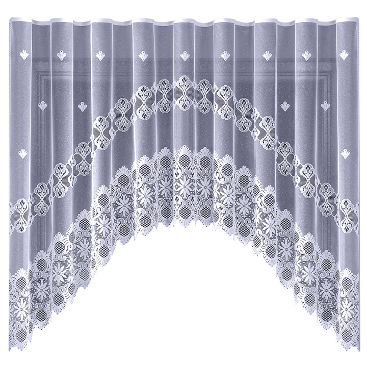 Firanka gotowa żakardowa 019001 - 170x300 cm - biała